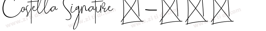 Costella Signature 语字体转换